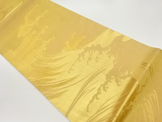 JAPANESE KIMONO / VINTAGE FUKURO OBI / WOVEN ROUGH WAVE